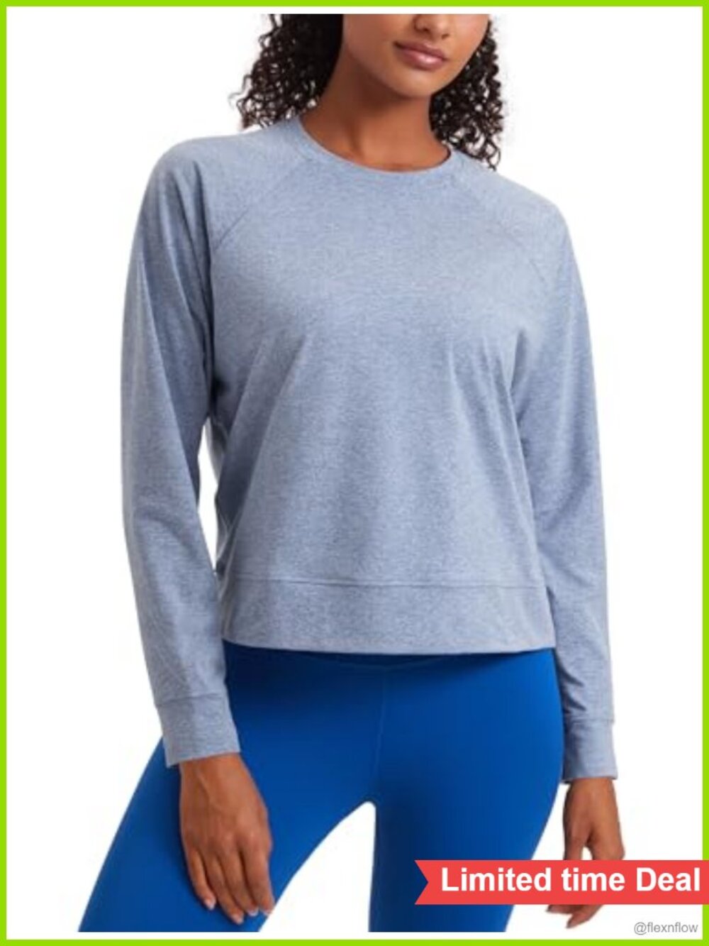 CRZ YOGA Cloud Jersey Long Sleeve Crew Neck Sweatshirt Relaxed Fit